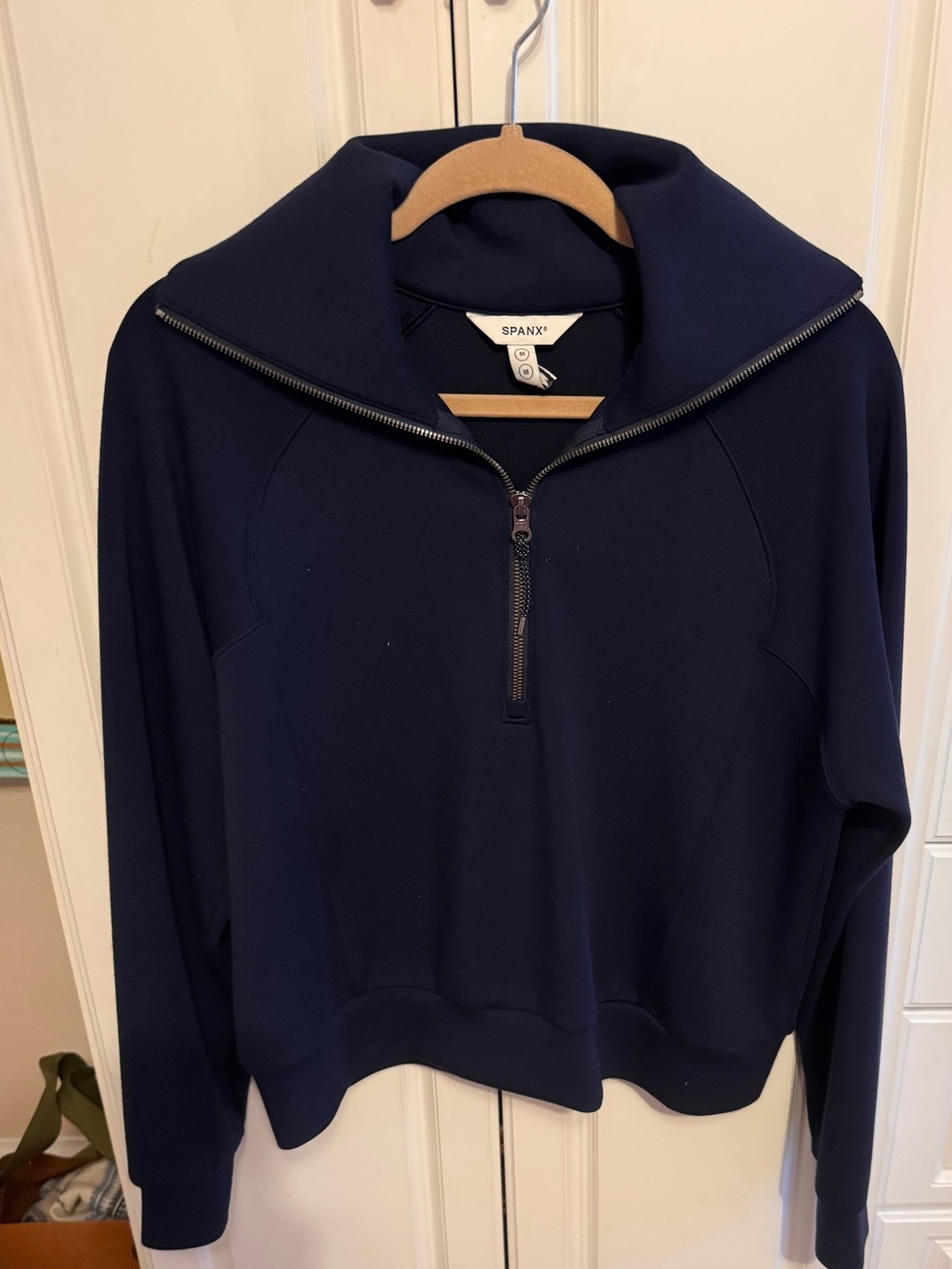 Spanx pullover scuba sweatshirt, medium, like new